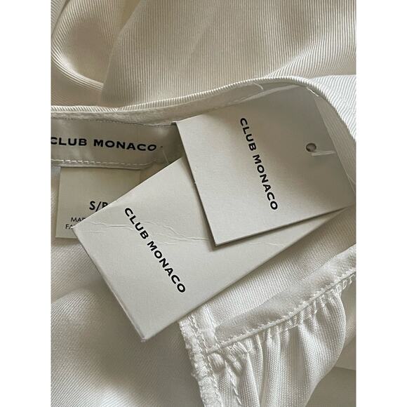 New Club Monaco Shirred Sleeve Top - Picture 8 of 9